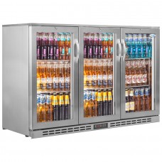 Interlevin PD30H SS: 340Ltr Hinged Triple door Back Bar Cooler - Stainless Steel Interlevin PD30H SS: 340Ltr Hinged Triple door Back Bar Cooler - Stainless Steel