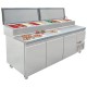 Mercatus S1-2490: 4 Door Refrigerated Gastronorm Pizza Preparation Counter - 442Ltr
