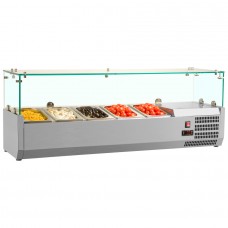 Interlevin VRX1200/330: 5 x 1/4 GN Refrigerated Counter Top Servery Prep Unit Interlevin VRX1200/330: 5 x 1/4 GN Refrigerated Counter Top Servery Prep Unit