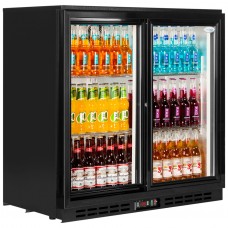 Interlevin PD20S: Sliding Double door Back Bar Cooler 210 ltr.