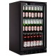 Tefcold BA6H: 100Ltr Single Door Back Bar Beer Cooler with LED Lighting - Black
