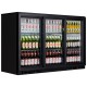 Tefcold BA31S: 328Ltr Triple Sliding Door Back Bar Beer Cooler with LED Lighting - Black