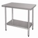 Vogue T375: 0.9m Chefs Steel Work Table without up stand Vogue T375: 0.9m Chefs Steel Work Table without up stand