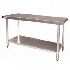 Vogue T378: 1.8m Chefs Steel Work Table without up stand