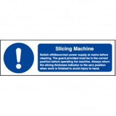 Code W297: Slicing Machine Safety Sign Code W297: Slicing Machine Safety Sign