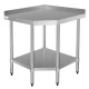 Vogue CB907: Stainless Steel Chefs Preparation Table, Corner Unit - 600 mm Deep Vogue CB907: Stainless Steel Chefs Preparation Table, Corner Unit - 600 mm Deep