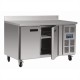 Polar DL916: Polar 2 door freezer food preparation counter with side mounted condenser and upstand. With extended 2 year full onsite warranty Polar DL916: Polar 2 door freezer food preparation counter with side mounted condenser and upstand. With extended 2 year full onsite warranty