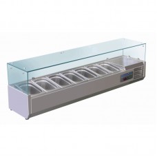 Polar G609: 7 x 1/4GN Refrigerated Counter Top Servery Prep Unit