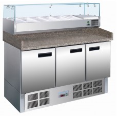 Polar G623: Three Door Refrigerated Pizza / Sandwich Counter