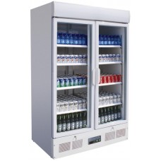 Polar CD984: Double Glass Door Display Cooler - White Finish Polar CD984: Double Glass Door Display Cooler - White Finish