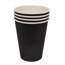GF042 Olympia Black Single Wall Hot Cups