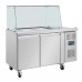 Polar UA017 GN Saladette Counter with Square Sneeze Guard 2 Door Polar UA017 GN Saladette Counter with Square Sneeze Guard 2 Door