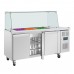 Polar UA018 GN Saladette Counter with Square Sneeze Guard 3 Door Polar UA018 GN Saladette Counter with Square Sneeze Guard 3 Door
